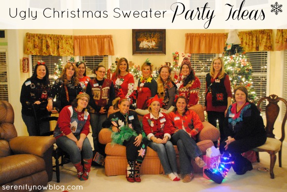 Ugly Christmas Sweater Party Ideas {Girls' Night Out} from Serenity Now