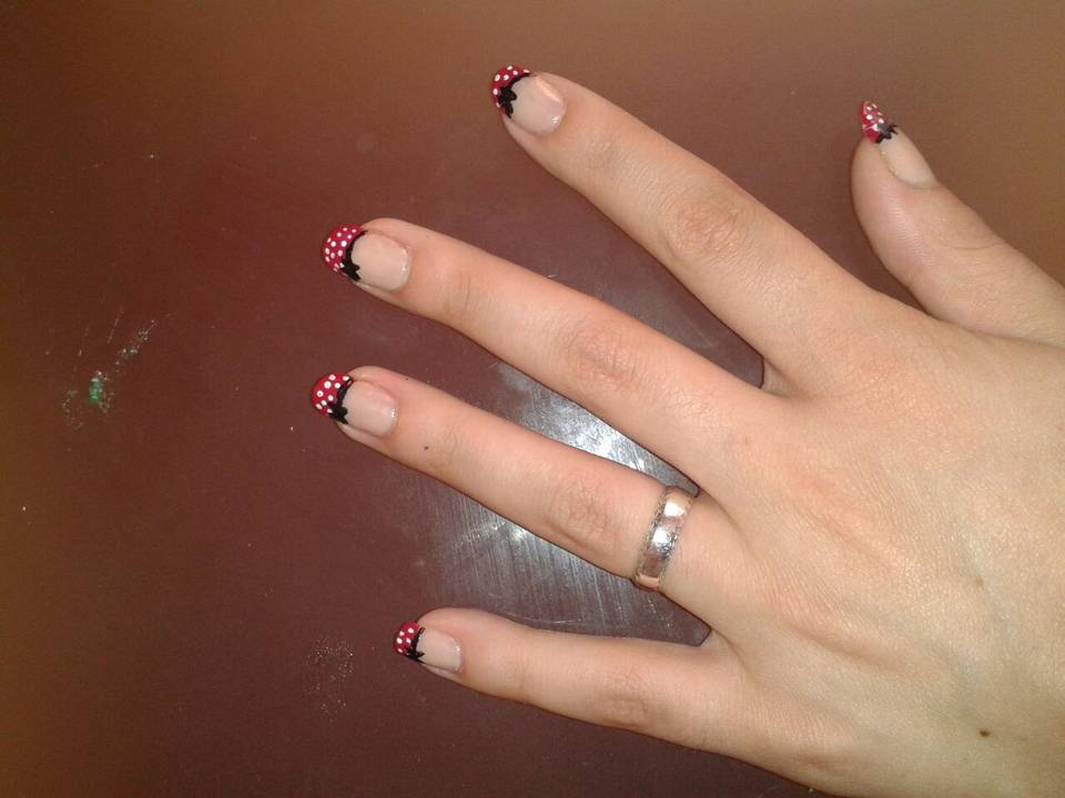 uñas de minnie y mickey mouse