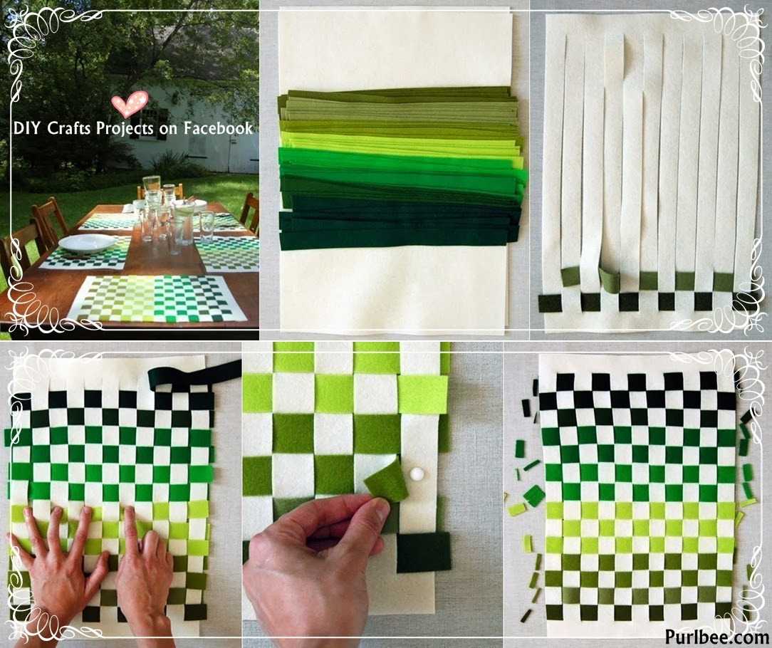 Woven Felt Placemats DIY Craft Projects