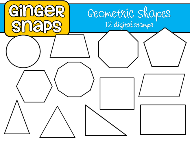 Line Art Shapes : Ginger snaps geometric shapes and lines art