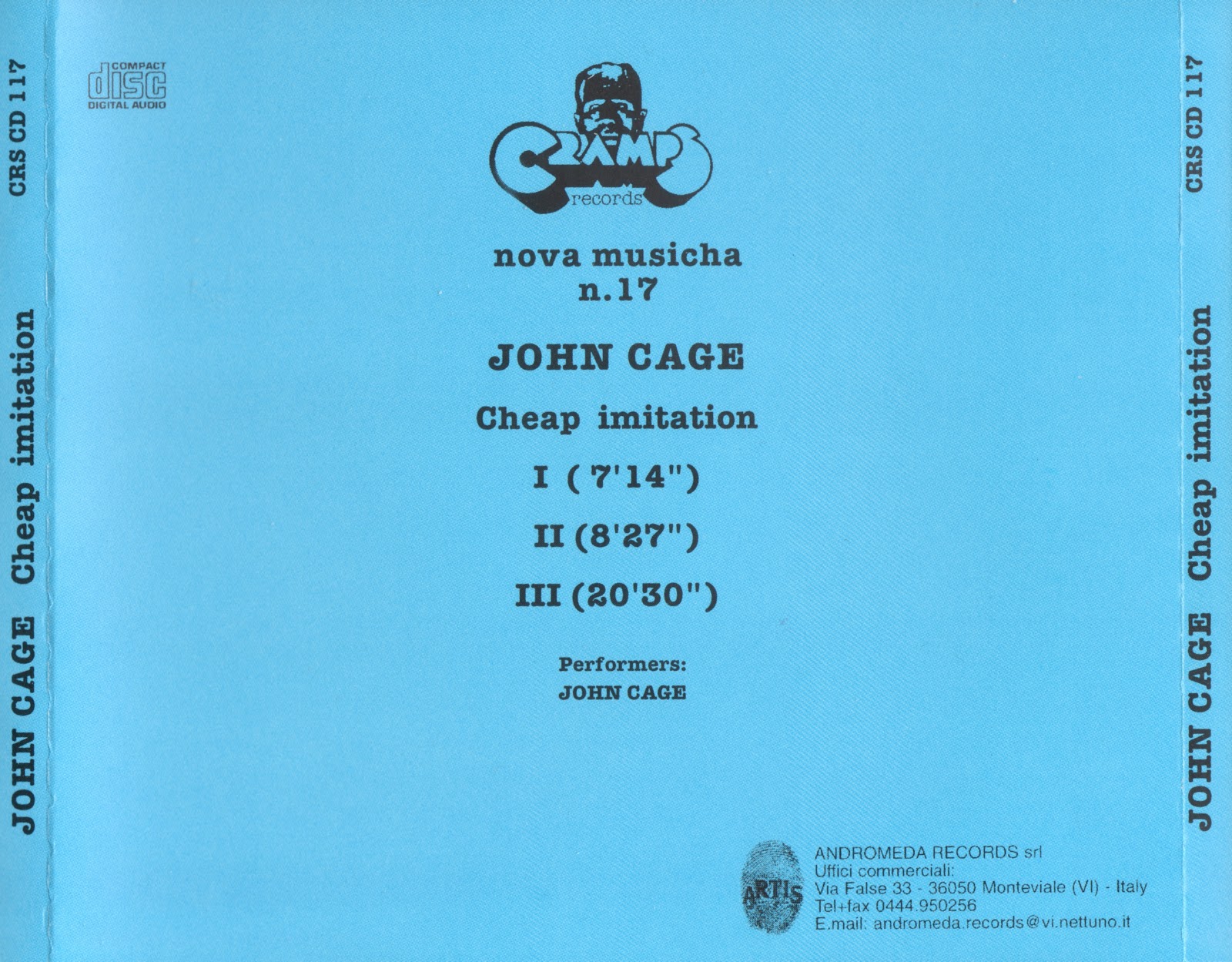 FarmDrome Records John Cage Cheap Imitation
