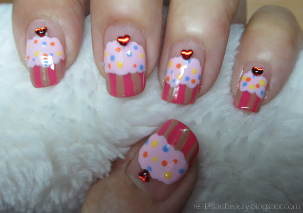 valentine's day nail art