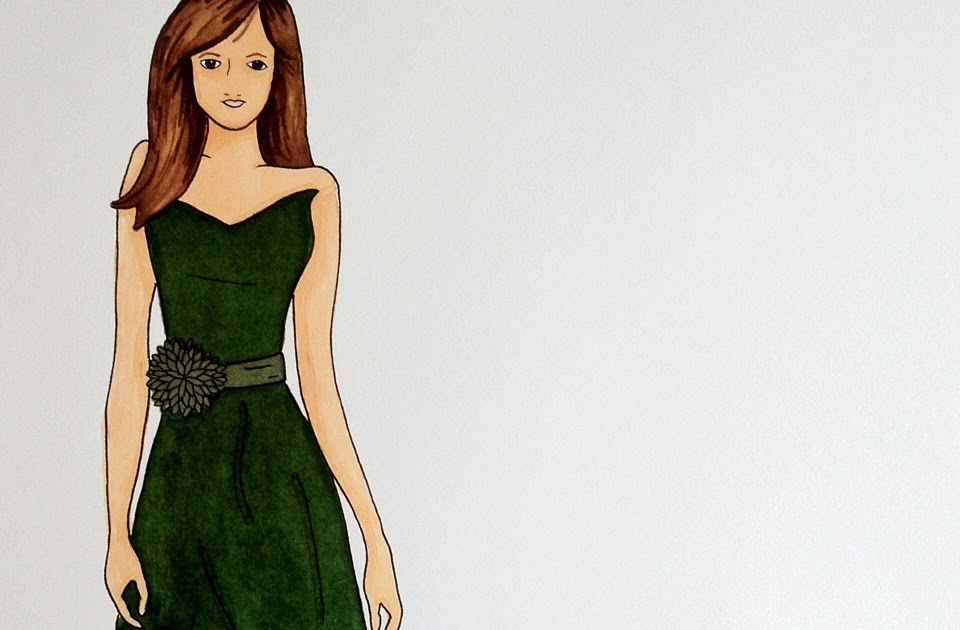 Illustrateur: Green dress