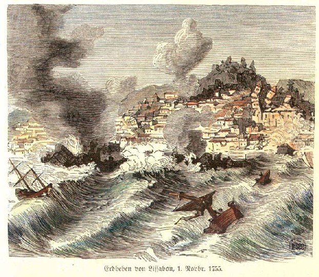 Portugal, 10 Reis de José I, 1764 Earthquake+at+Lisbon_1755