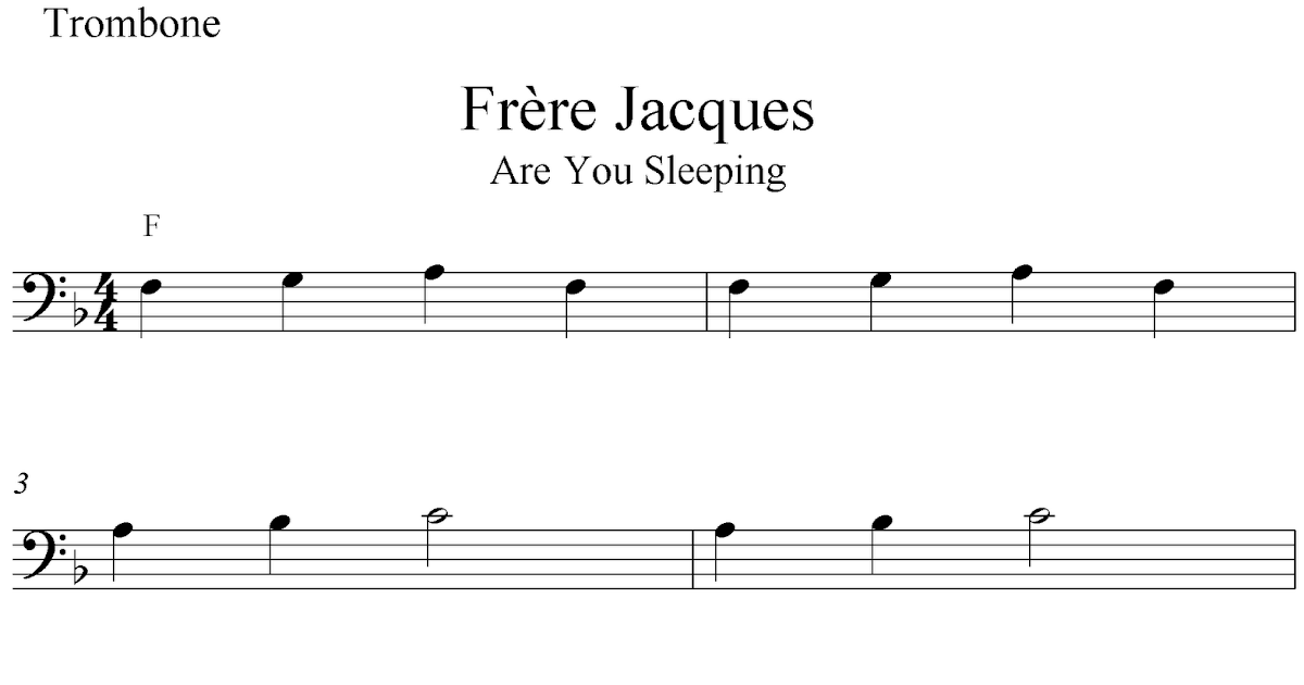 frère jacques are you sleeping free trombone sheet music christmas tablature for guitar