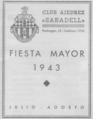 Cartel del Torneo de Ajedrez de Maestros Sabadell 1943