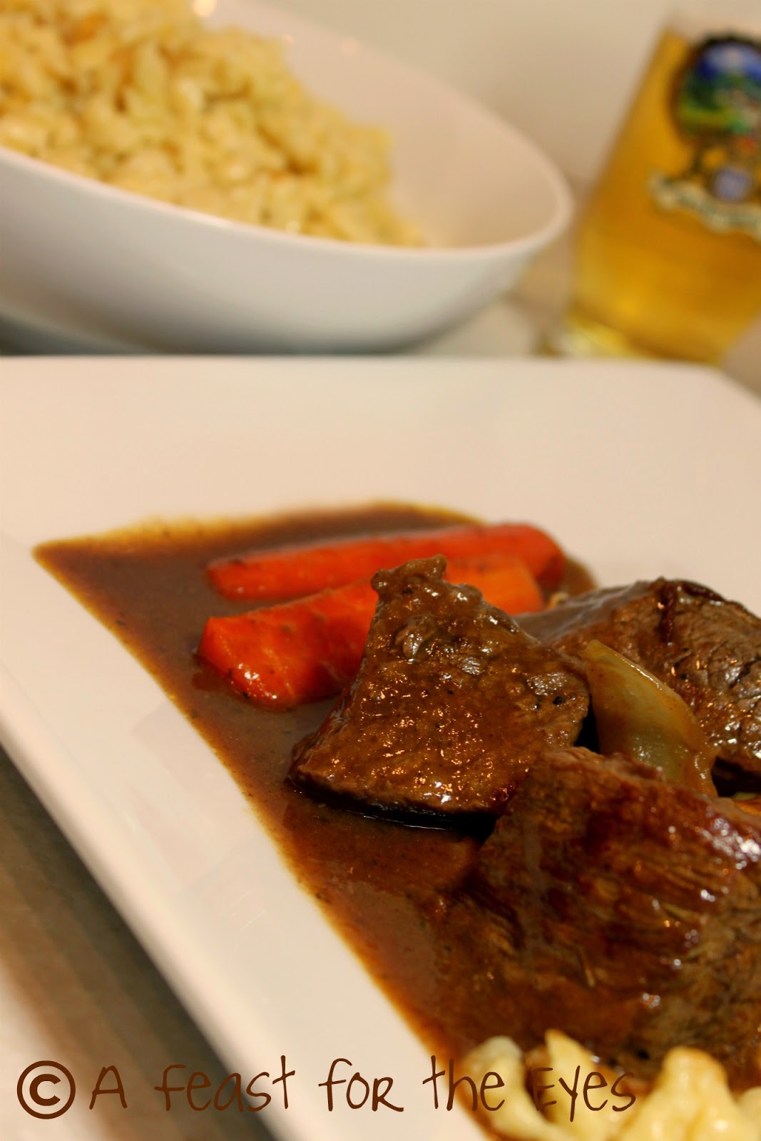 A Feast for the Eyes Sauerbraten (German Beef Pot Roast with Gingersnap Sauce)
