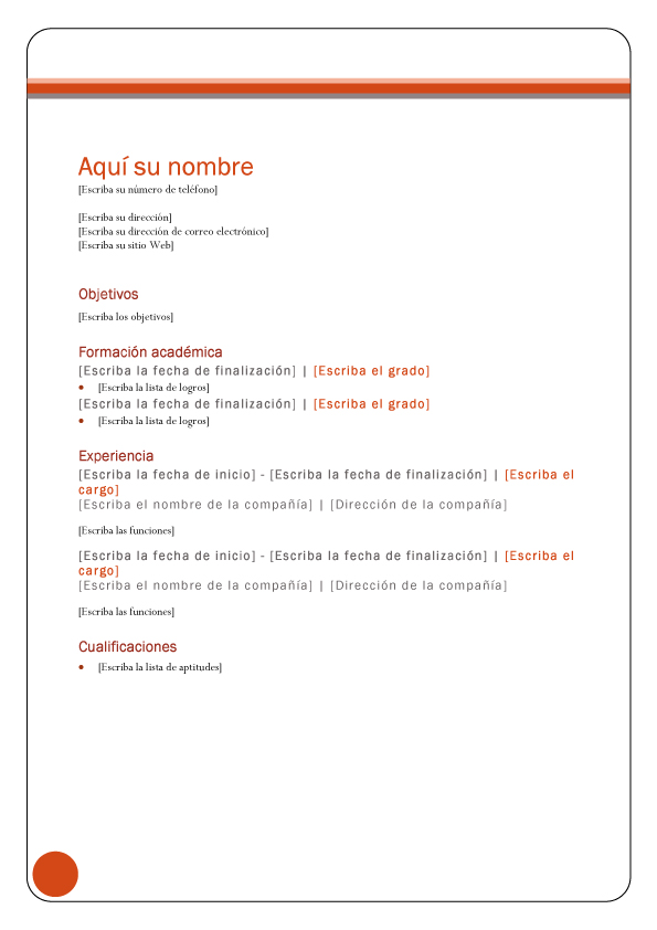 plantillas de cv