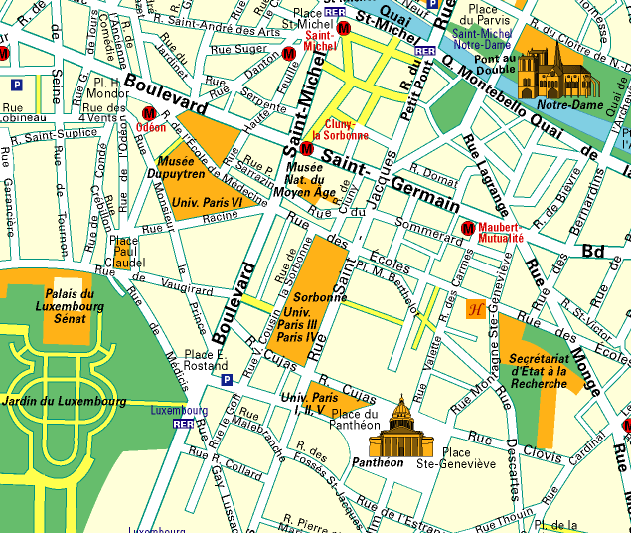 Boulevard Saint Germain Paris Map United States Map