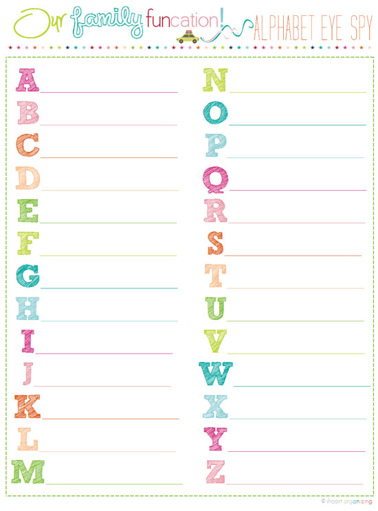 vacation planning printables