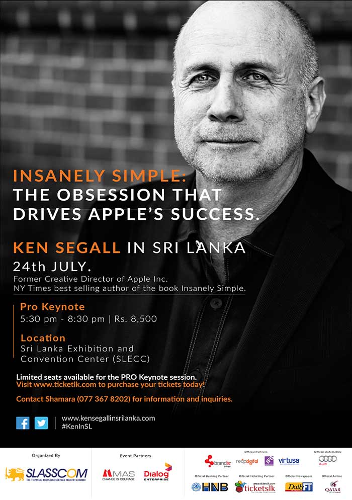 Ken Segall in Sri Lanka - Insanely Simple: the obsession that drives Apple’s success.