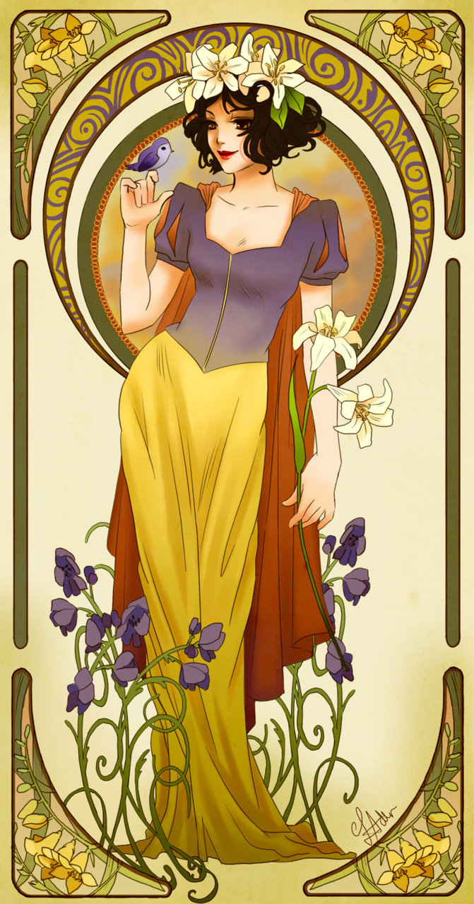 Disney Art Nouveau//Snow White