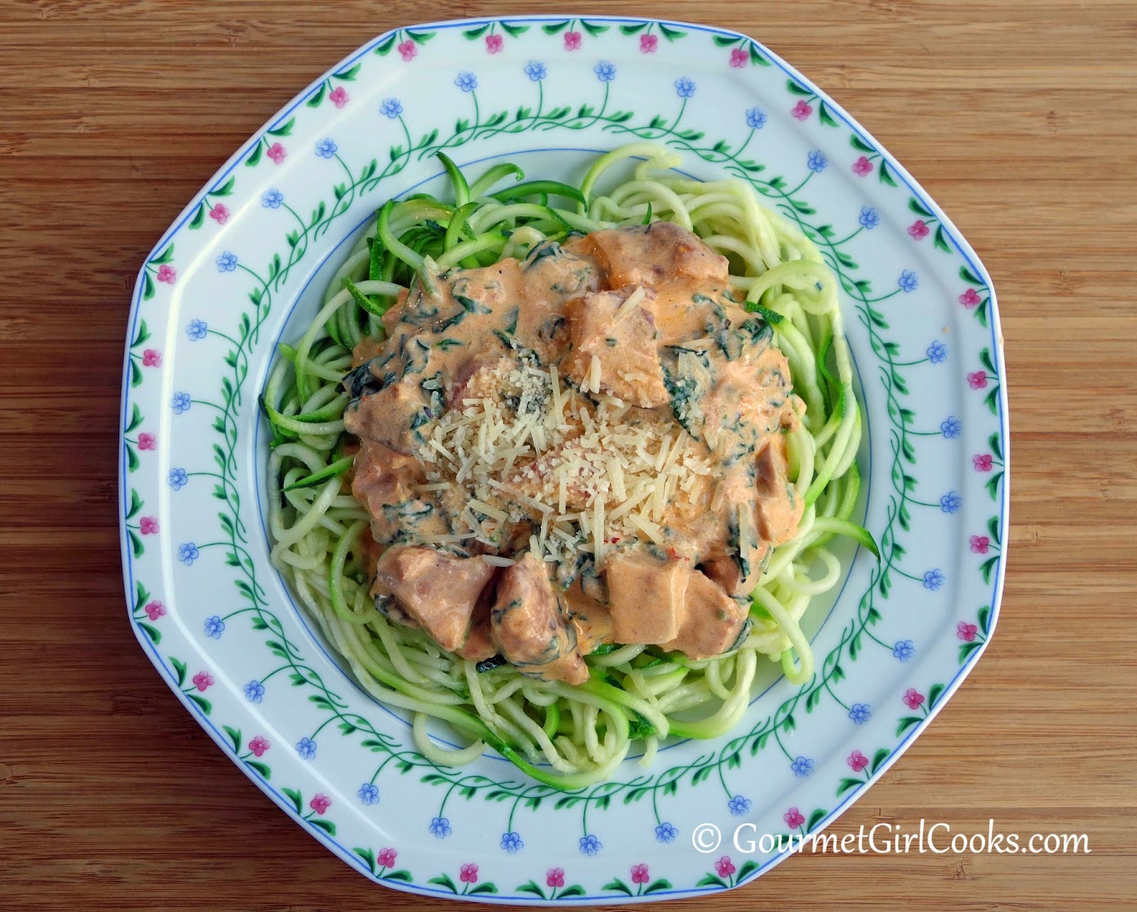 Gourmet Girl Cooks Chipotle Chicken Alfredo Rich, Creamy and Low Carb