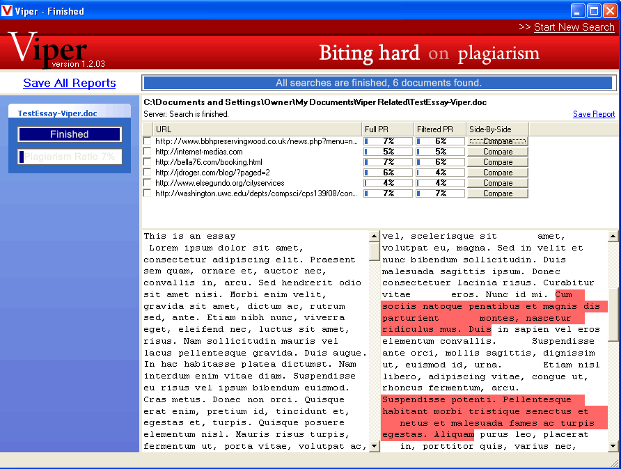 Viper essay checker