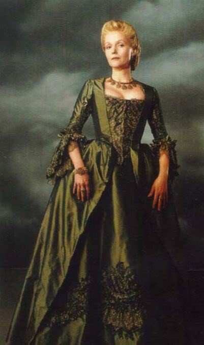 Katrina Van Tassel Sleepy Hollow Victorian stripe Dress Gothic Costume Gown