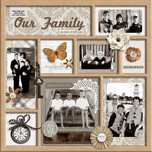 Scraps of Life Our Family Shadow Box