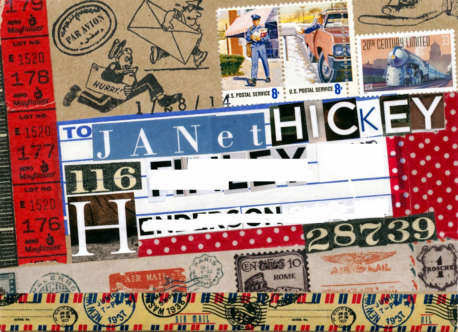 Collage Candy Mail art the beginning of beautiful friendships