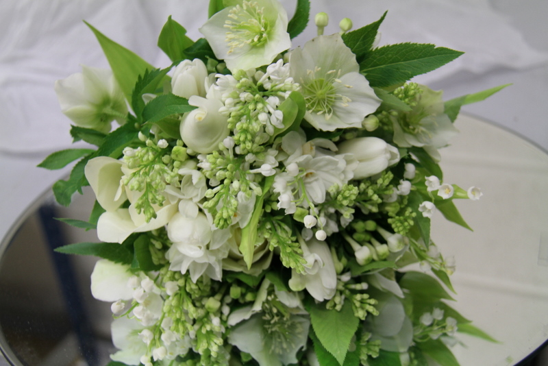 Crisp White Winter Wedding Bouquet