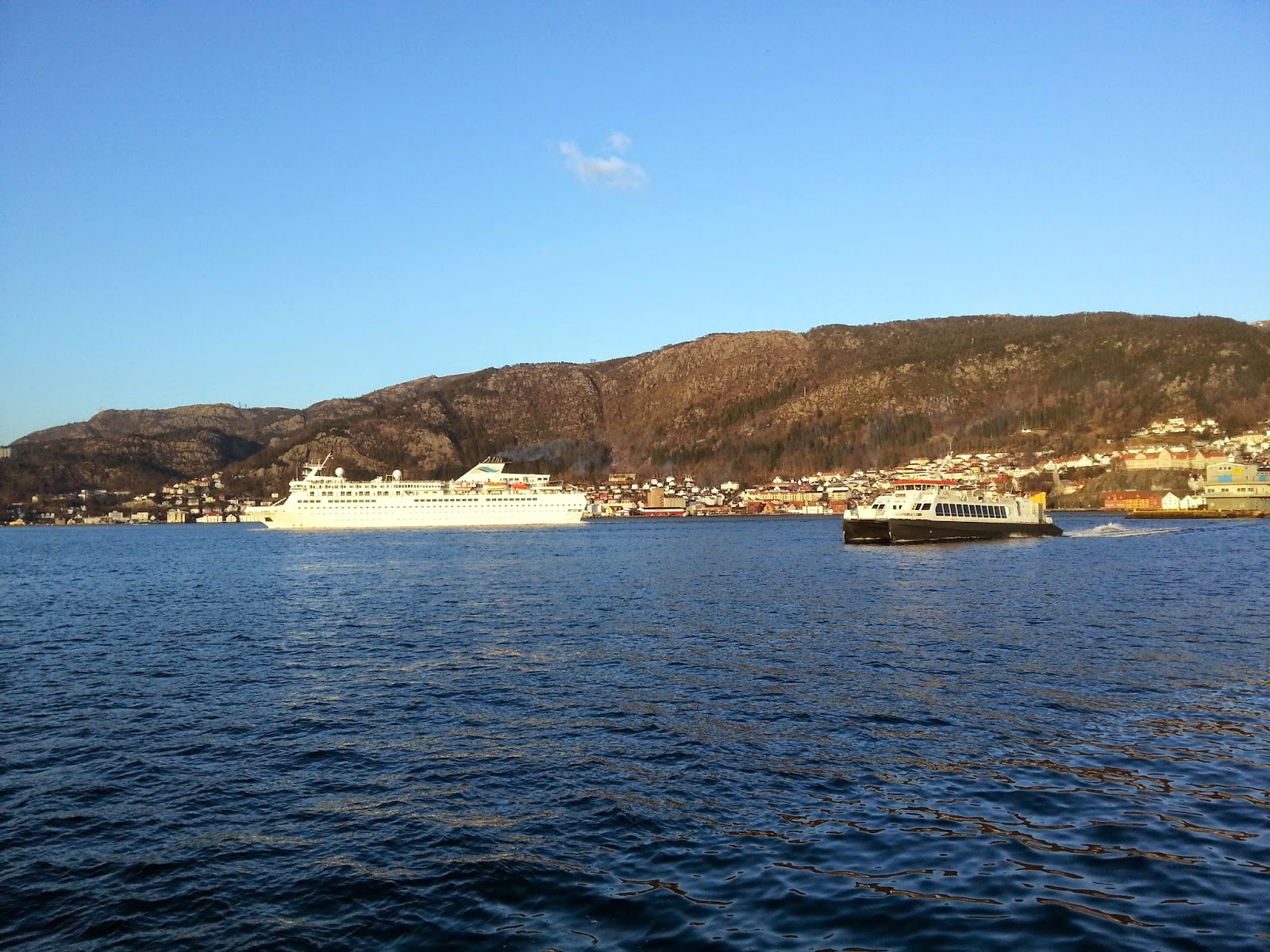 Voyages of Discovery cruise ship MV Voyager in Bergen, Norway Voyages of Discovery cruise ship MV Voyager in Bergen, Norway