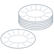 紙皿のイラスト