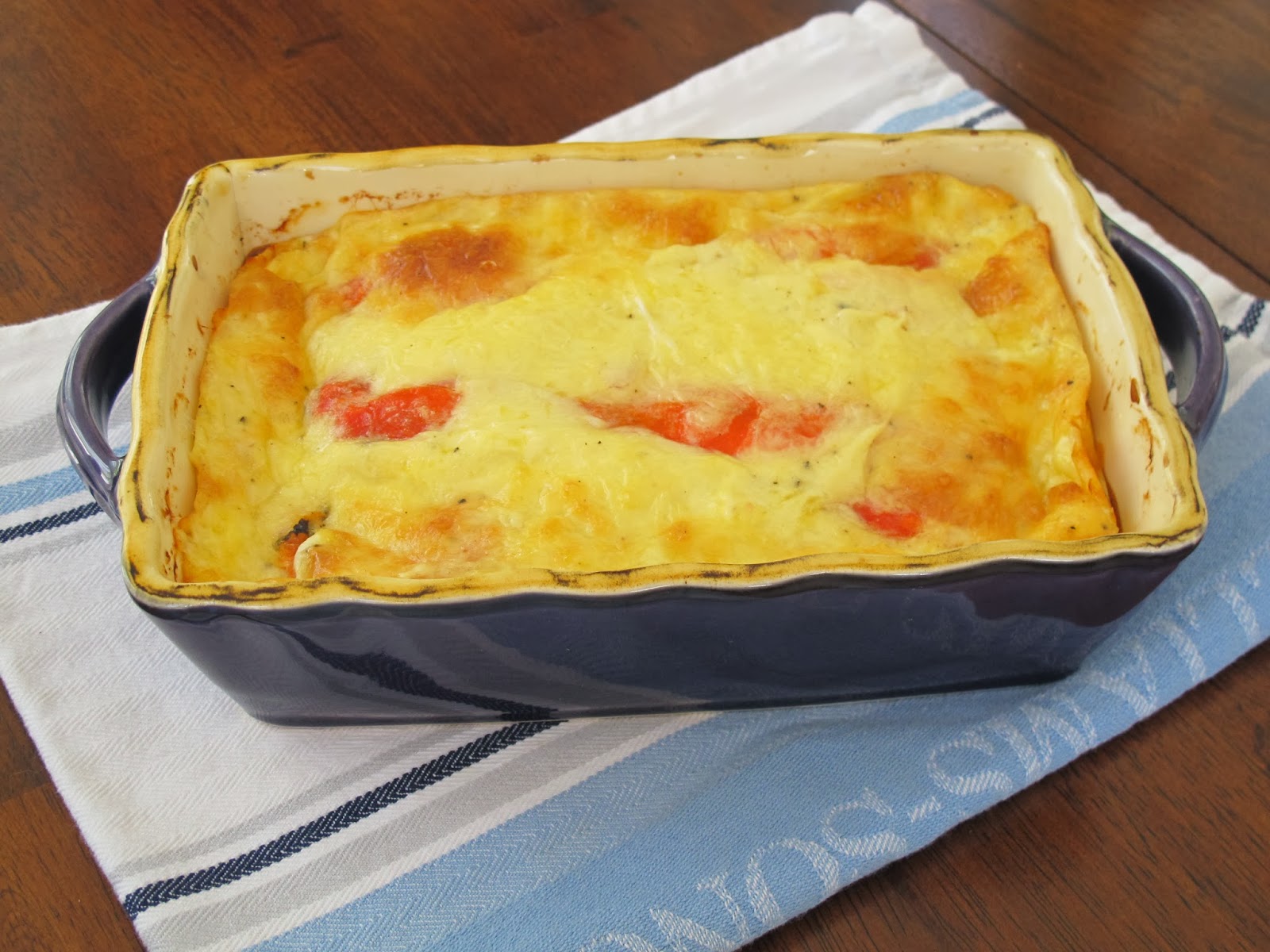 Kitchen Sink Diaries Roasted Chili & Cheese Egg Bake