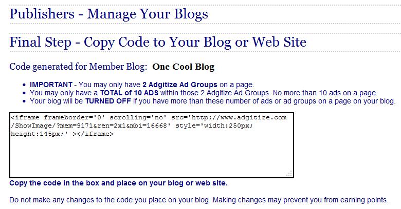 Adgitize registration - step 4