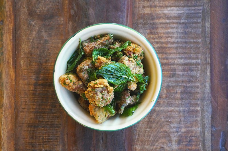 Taiwanese Popcorn Chicken With Basil