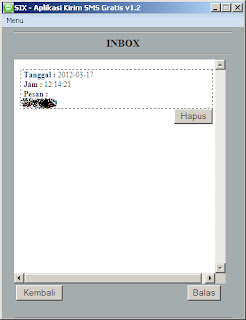 Tampilan inbox