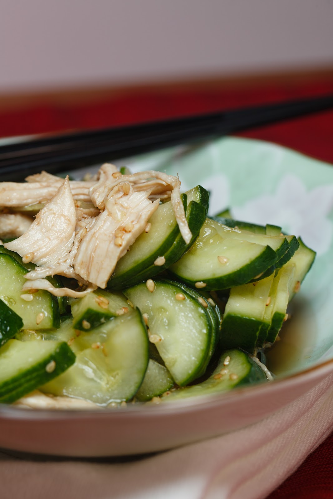 kruizing with kikukat Cucumber and Chicken Namasu