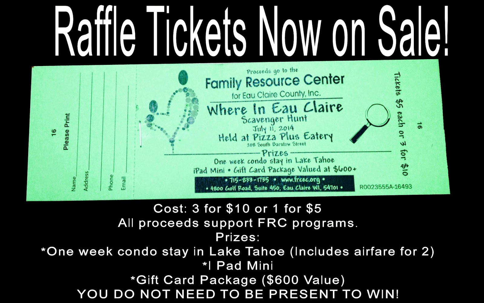 Family Resource Center for Eau Claire County, Inc.: Get your raffle tickets now!