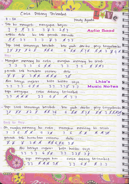 Lirik Lagu Maudy Ayunda Cinta Datang Terlambat Goreng