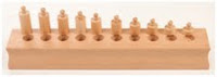 NAMC montessori sensorial materials the cylinder blocks block 3