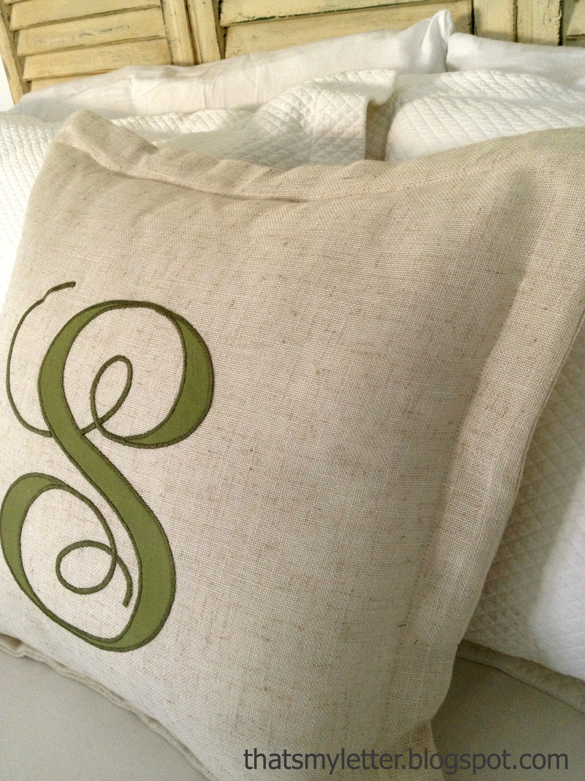 That's My Letter "A" is for Applique Pillow