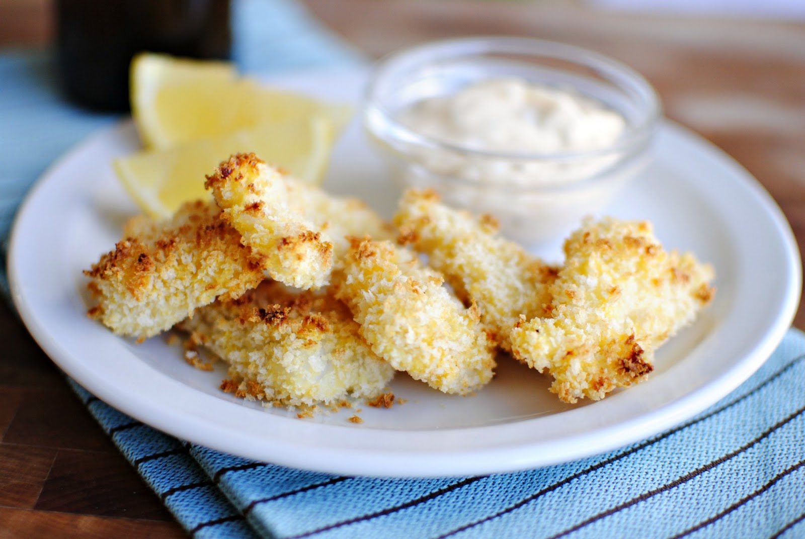 Simply Scratch Crispy Baked Fish Nuggets with homemade Tartar Sauce