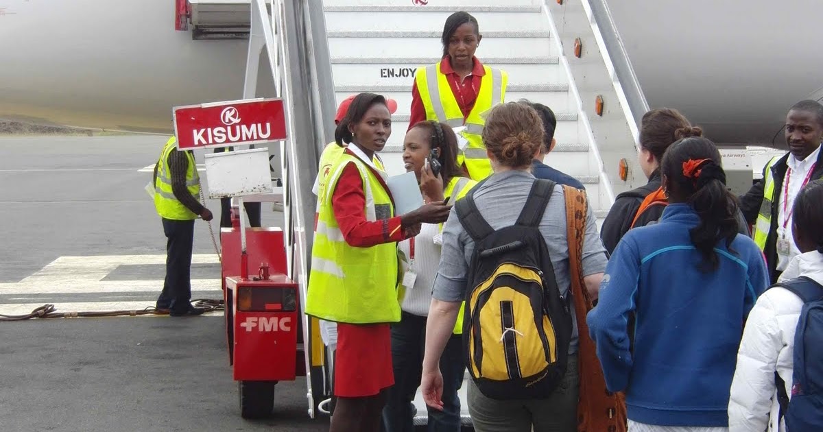 IVUmed in Kisumu Kenya Airways and the Hostess.