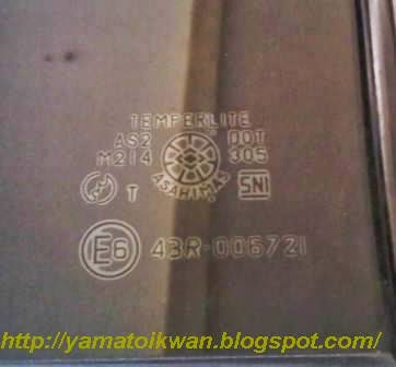 Serba Serbi Kaca Tempered (Tempered Glass) Logo Tempered pada kaca mobil