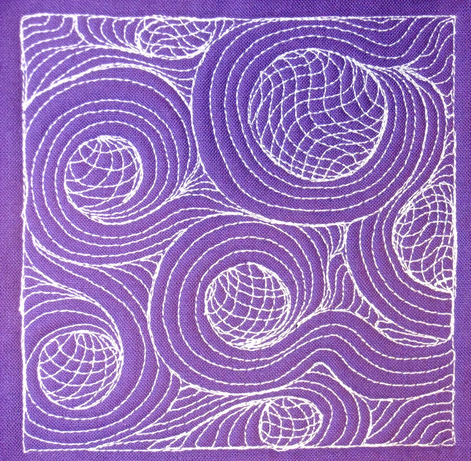 The Free Motion Quilting Project Day 287 Swirling Spheres