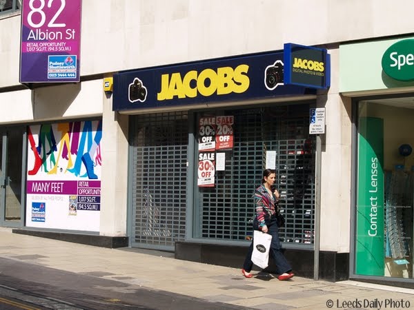 Picture of the Jacobs camera store on Albion Street, Leeds Jacobs Cameras Leeds