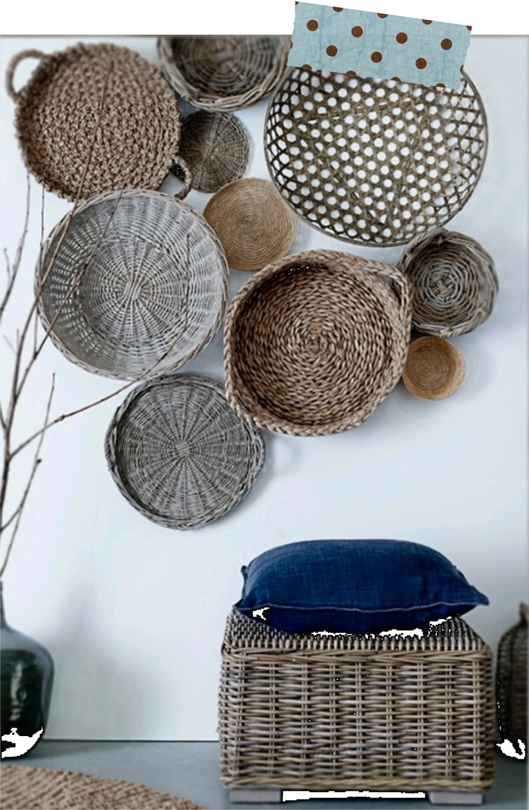 cosas bonitas: cestas de mimbre... todo para almacenar!