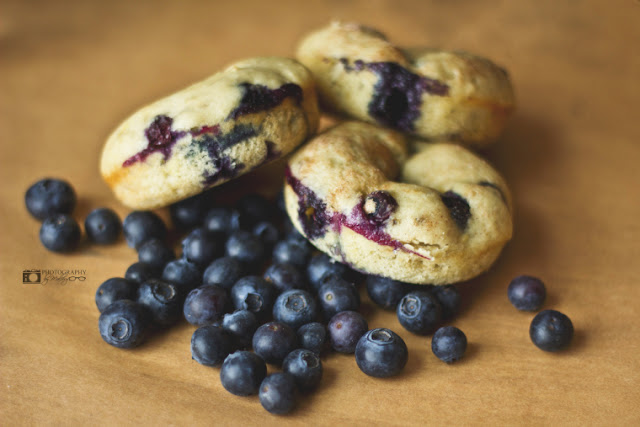 Banana-Blueberry Greek Yogurt Doughnuts