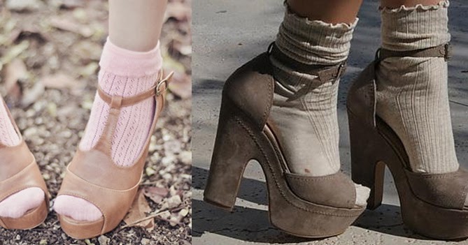 socks with peep toe booties