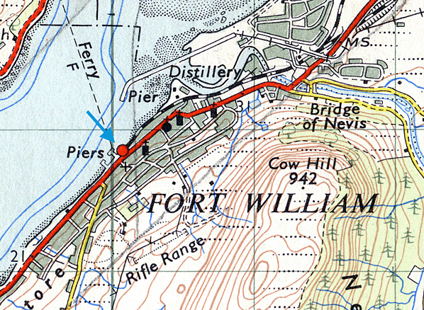 Fort William old train station map