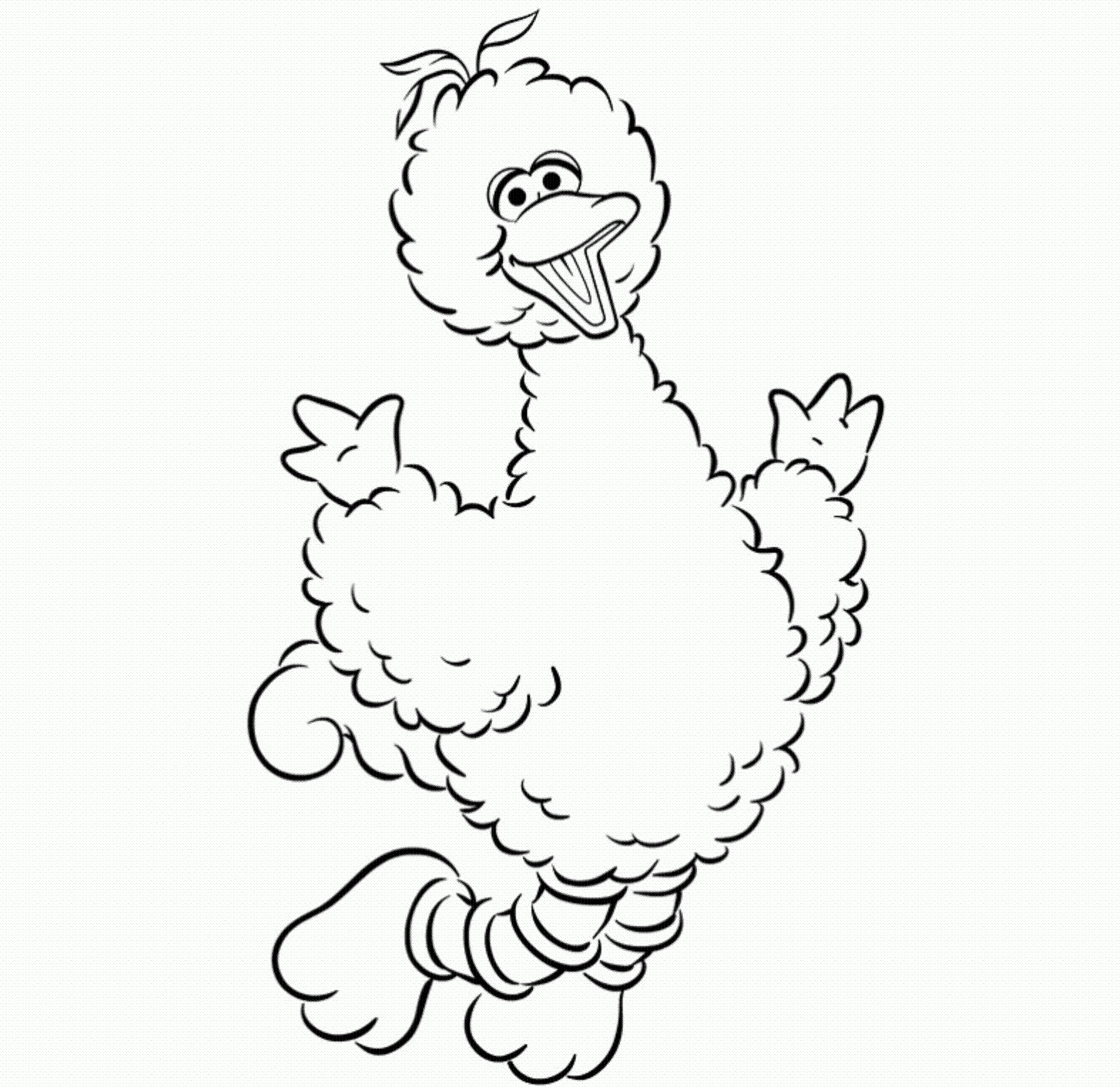 Big Bird For Kid Coloring Drawing Free wallpaperd