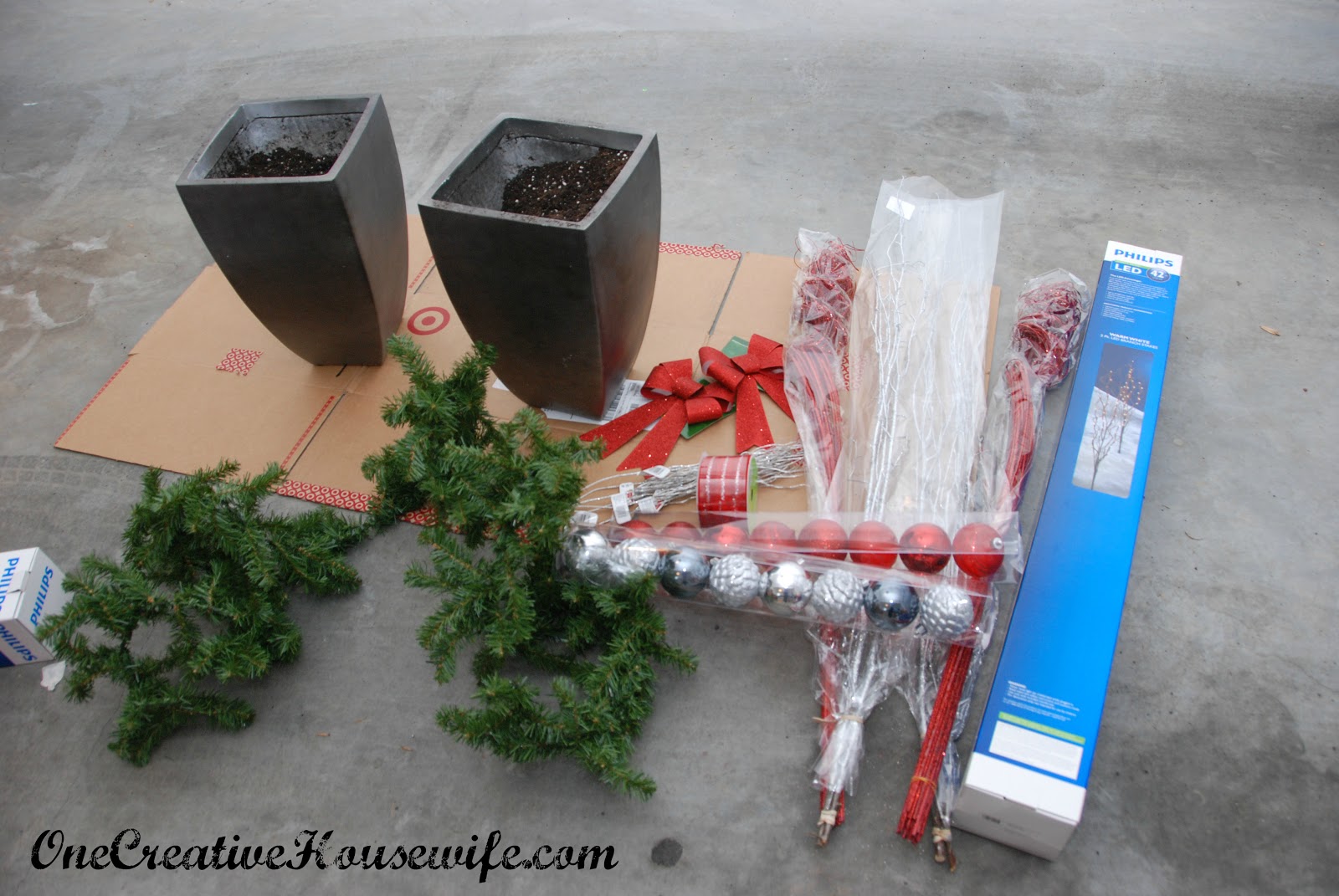 one creative housewife my outdoor christmas decorations led ribbon christmas lights