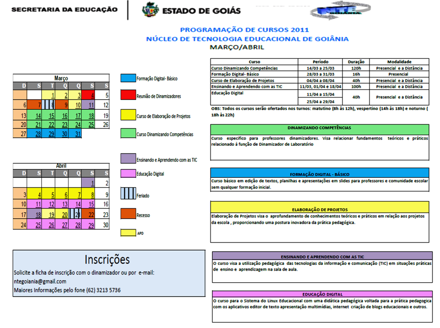 Cursos goiania