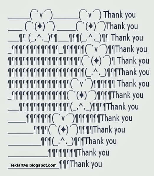 thank you ascii heart and flowers cool ascii text art 4 u