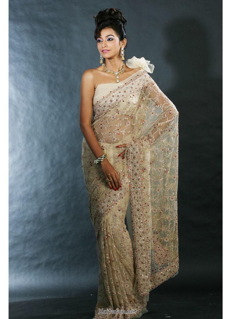 Indian Georgette Party Wear Embroidered Saree Beautiful Collection