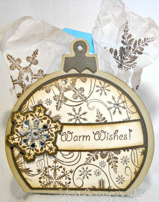 Stamps - Our Daily Bread Designs Snowflake Background, Warm Wishes, Sparkling Snowflakes.  Ornament Box Template from Creations by AR cut with the Silhouette