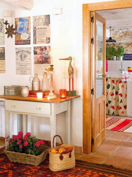 Un Faro de Ideas: PIEDRA, MADERA Y UN TOQUE DE COLOR