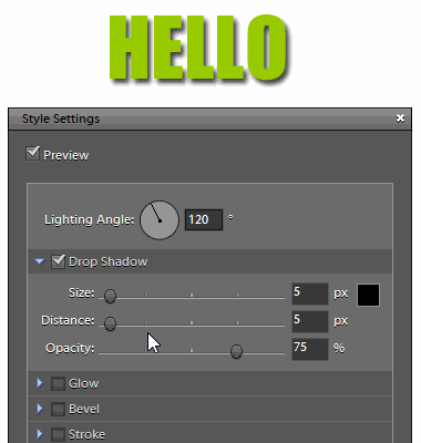 Drop Shadow - Photoshop Elements 10